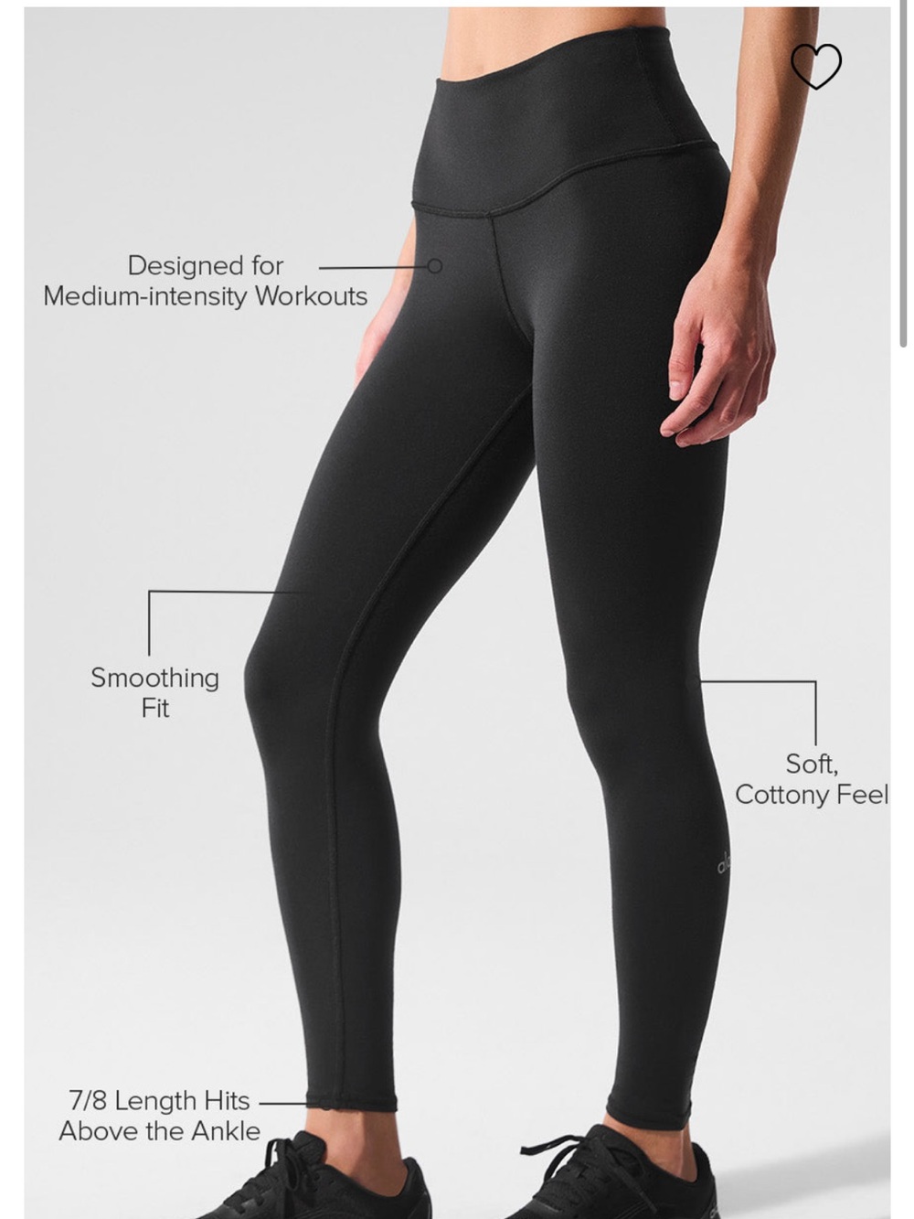 ALO Yoga Black 7/8 High-Rise Leggings